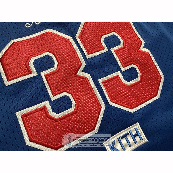 Camiseta New York Knicks Patrick Ewing NO 33 Mitchell & Ness 1998-99 Azul